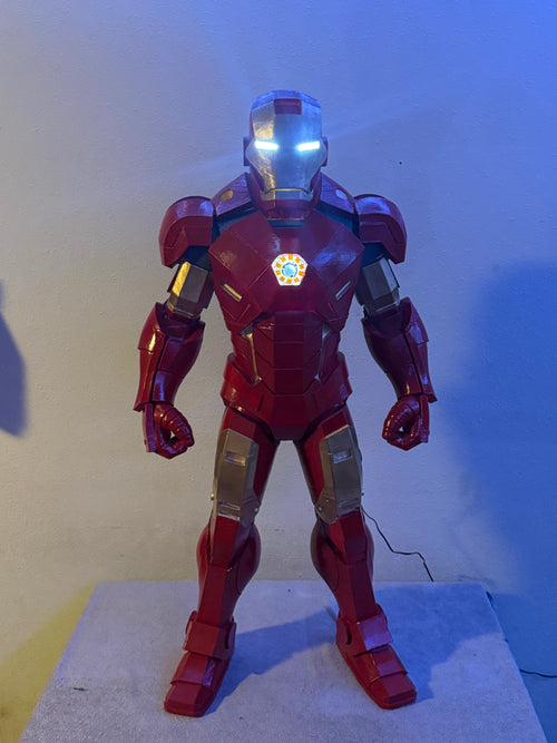 Armored Hero Light-Up Statue (1M) – Premium LED Collector Display Figure