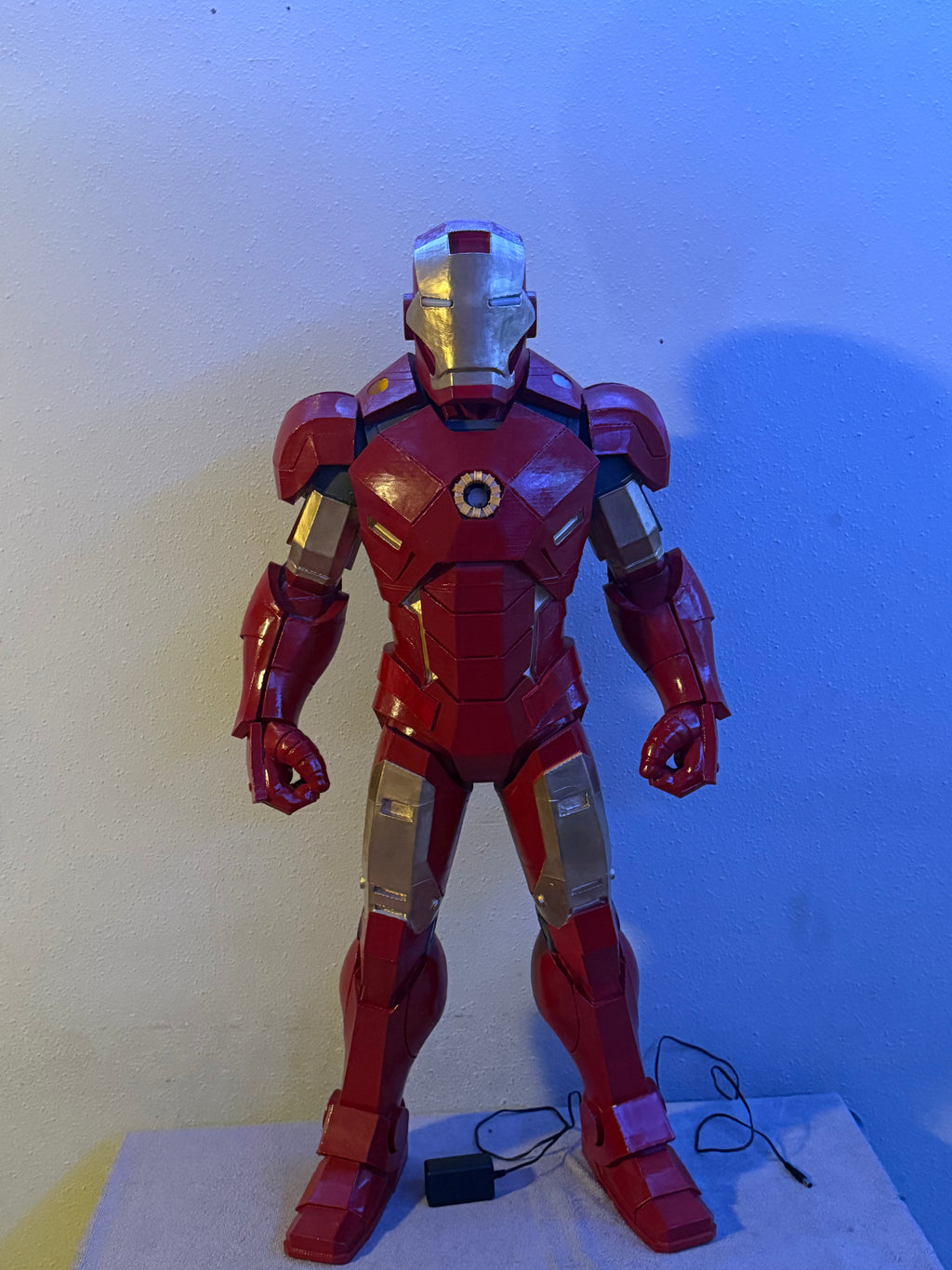 Armored Hero Light-Up Statue (1M) – Premium LED Collector Display Figure