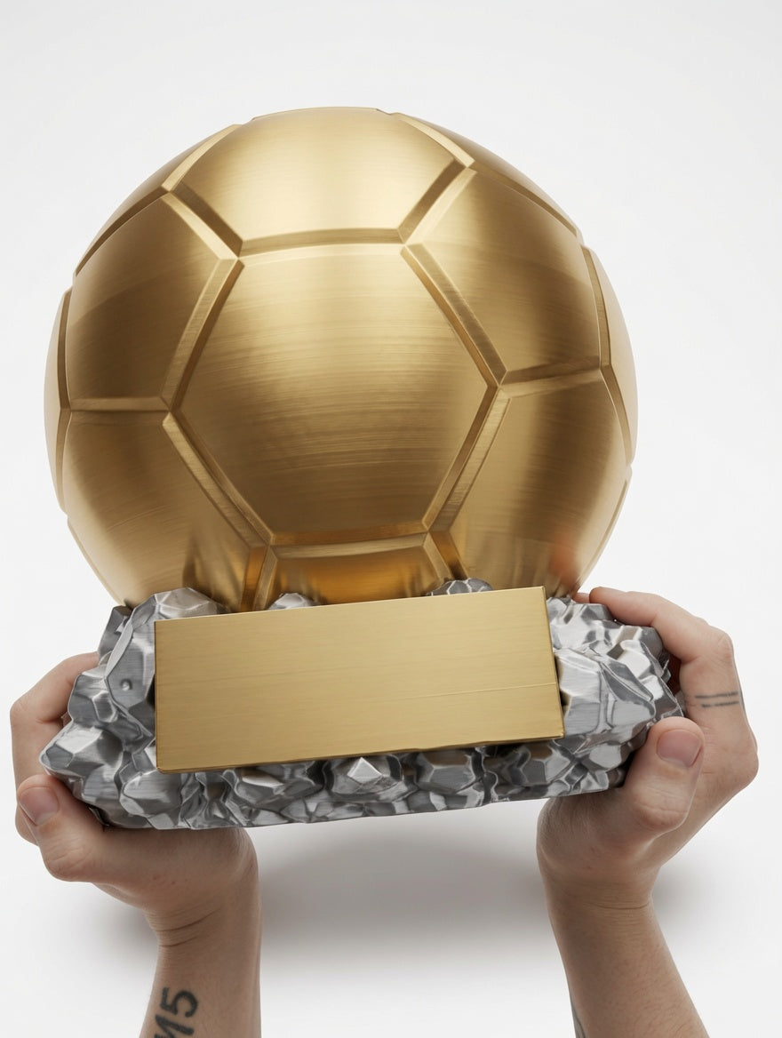 Personalized Golden Ball Trophy Replica – Custom Name Award Collectible