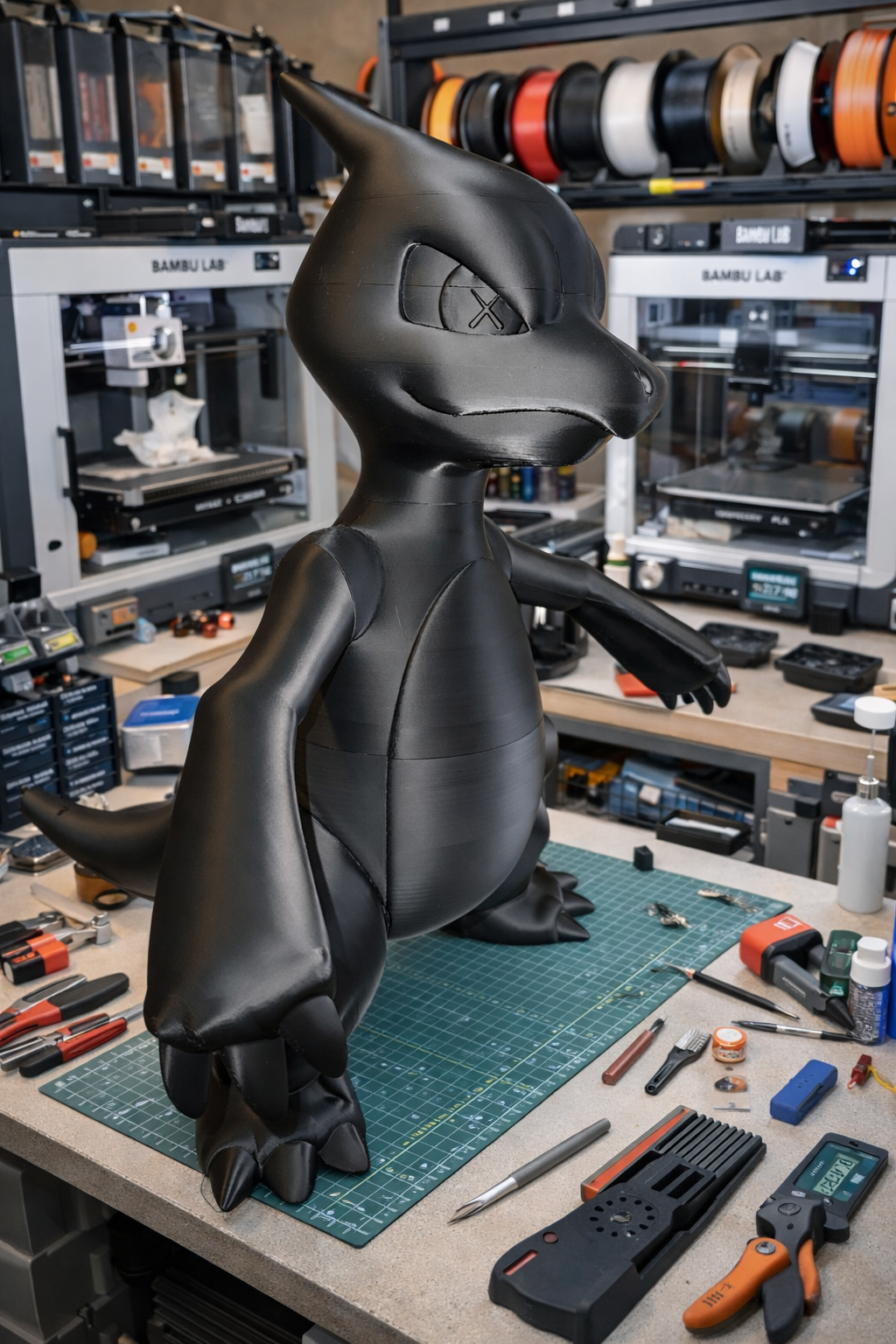 Fire Lizard Inspired Art Figure (2FT) – Designer Style Collectible Statue