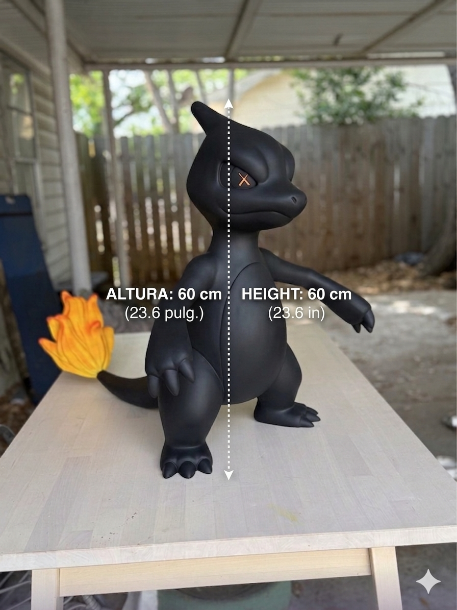 Fire Lizard Inspired Art Figure (2FT) – Designer Style Collectible Statue