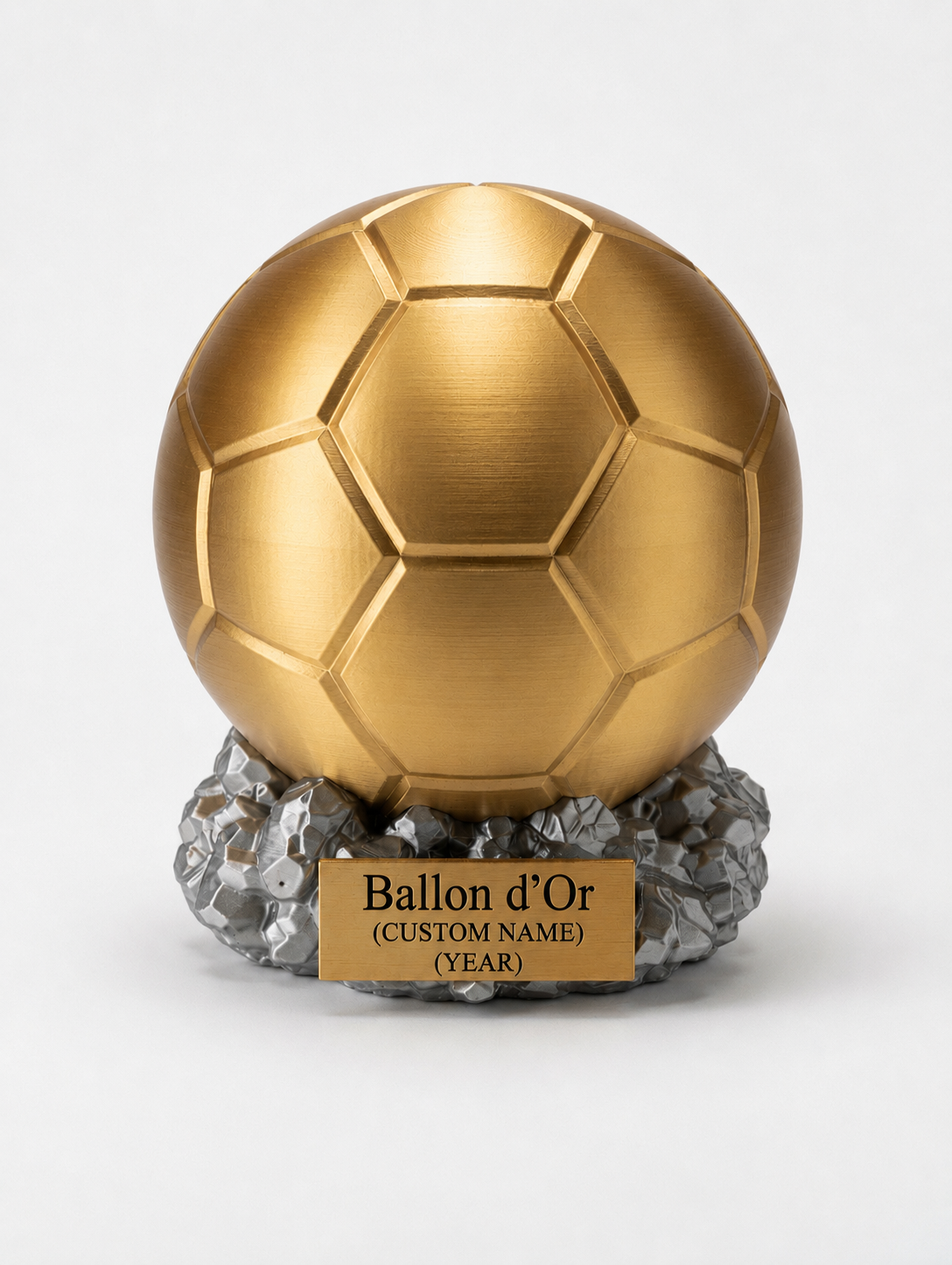 Personalized Golden Ball Trophy Replica – Custom Name Award Collectible