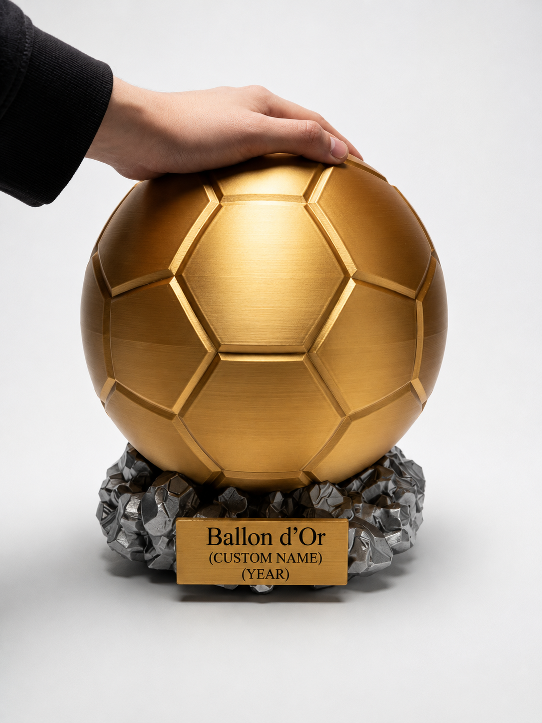 Personalized Golden Ball Trophy Replica – Custom Name Award Collectible