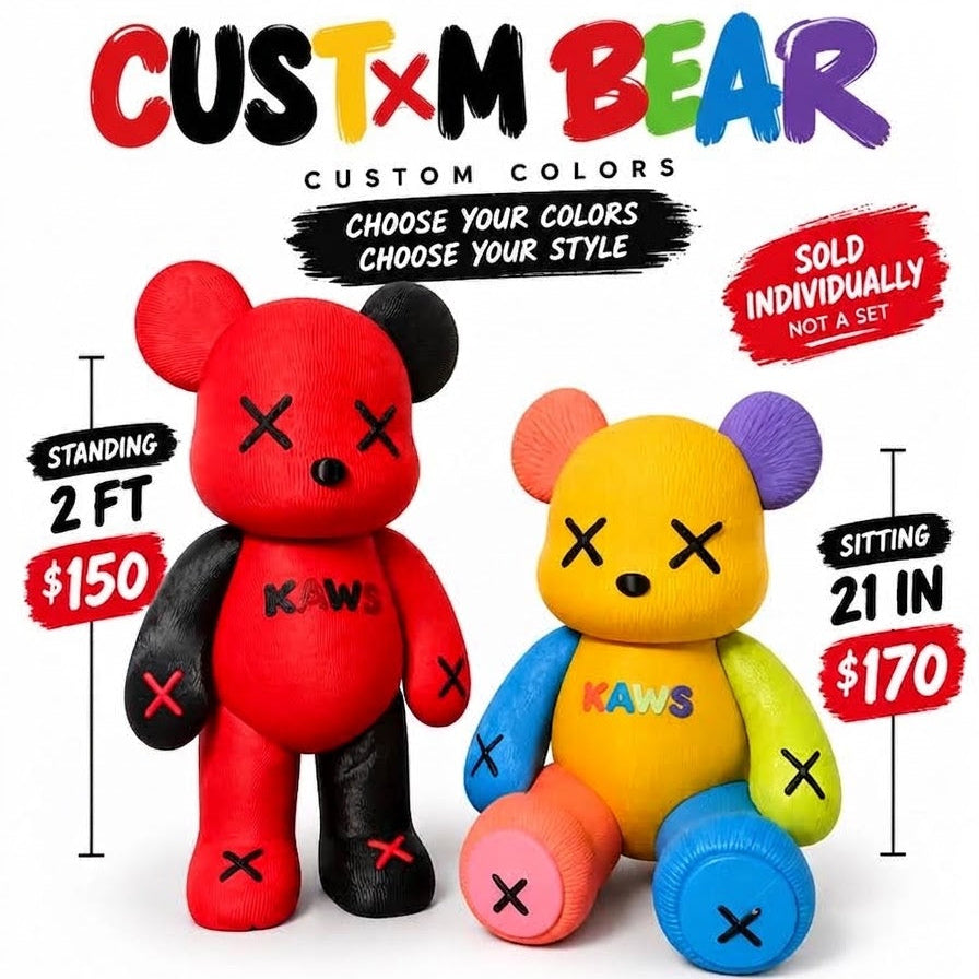 Custom Color Bear Figure – 2 ft Standing or 21 in Sitting