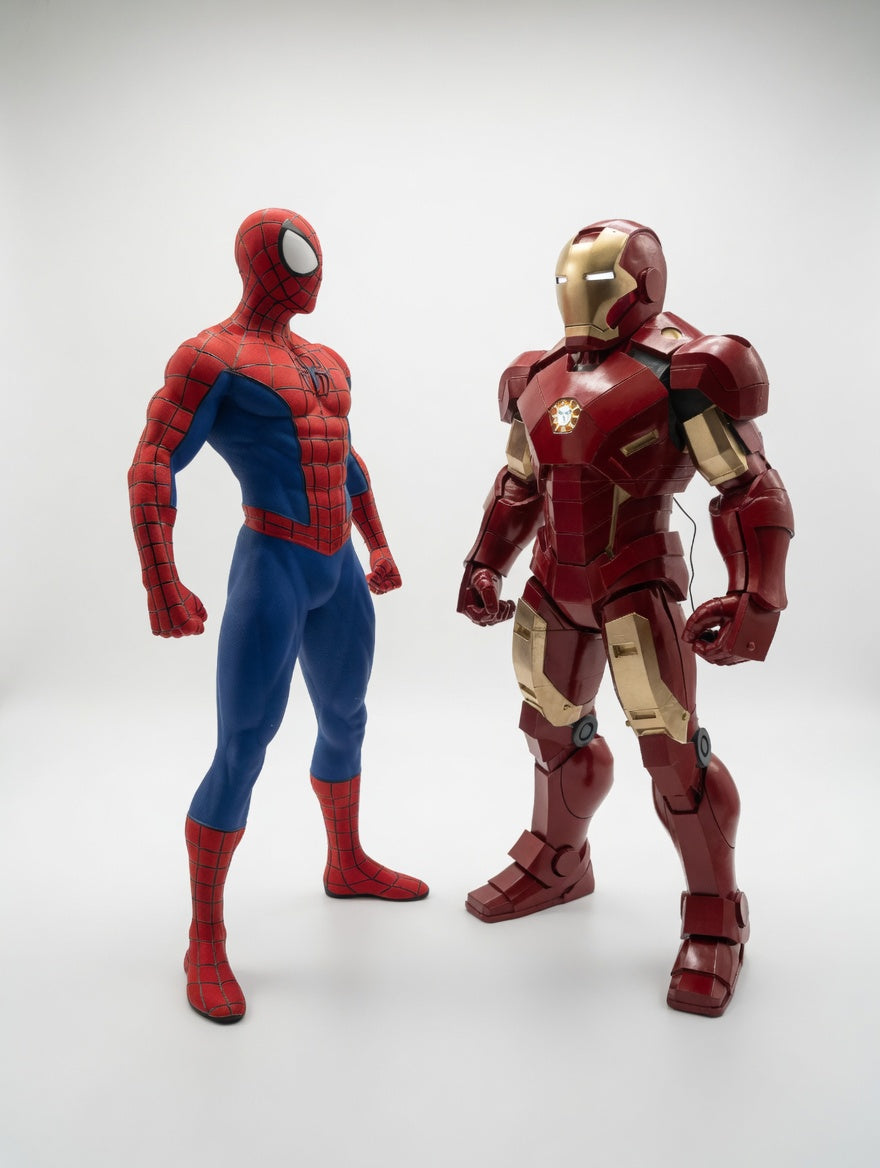 Armored Hero Light-Up Statue (1M) – Premium LED Collector Display Figure
