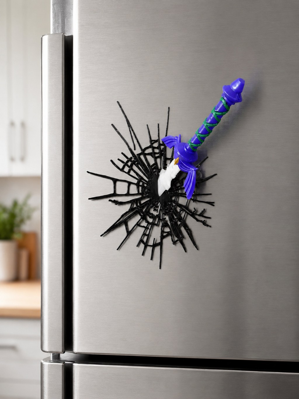Master Sword Inspired Refrigerator Magnet – Fantasy Wall Decor Collectible